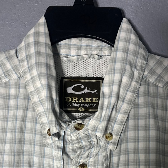 Drake Waterfowl FeatherLite Plaid Wingshooter Shirt Men’s Small Vented S/S Fish - Picture 7 of 8